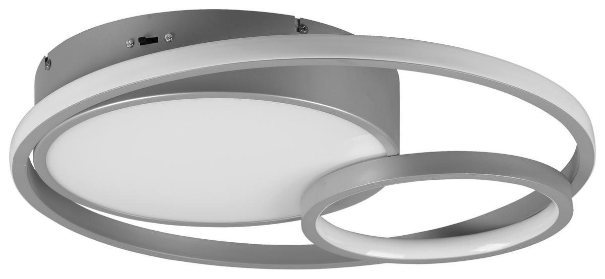 LED-DECKENLEUCHTE 48/9,5 cm   - Titanfarben, Design, Metall (48/9,5cm) - P & B