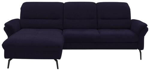 ECKSOFA in Flachgewebe Schwarz  - Schwarz, Konventionell, Textil/Metall (181/260cm) - Beldomo Speed