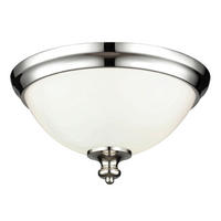 DECKENLEUCHTE  33/17.1 cm    - Nickelfarben, Konventionell, Glas/Metall (33/17.1cm) - Elstead Lighting