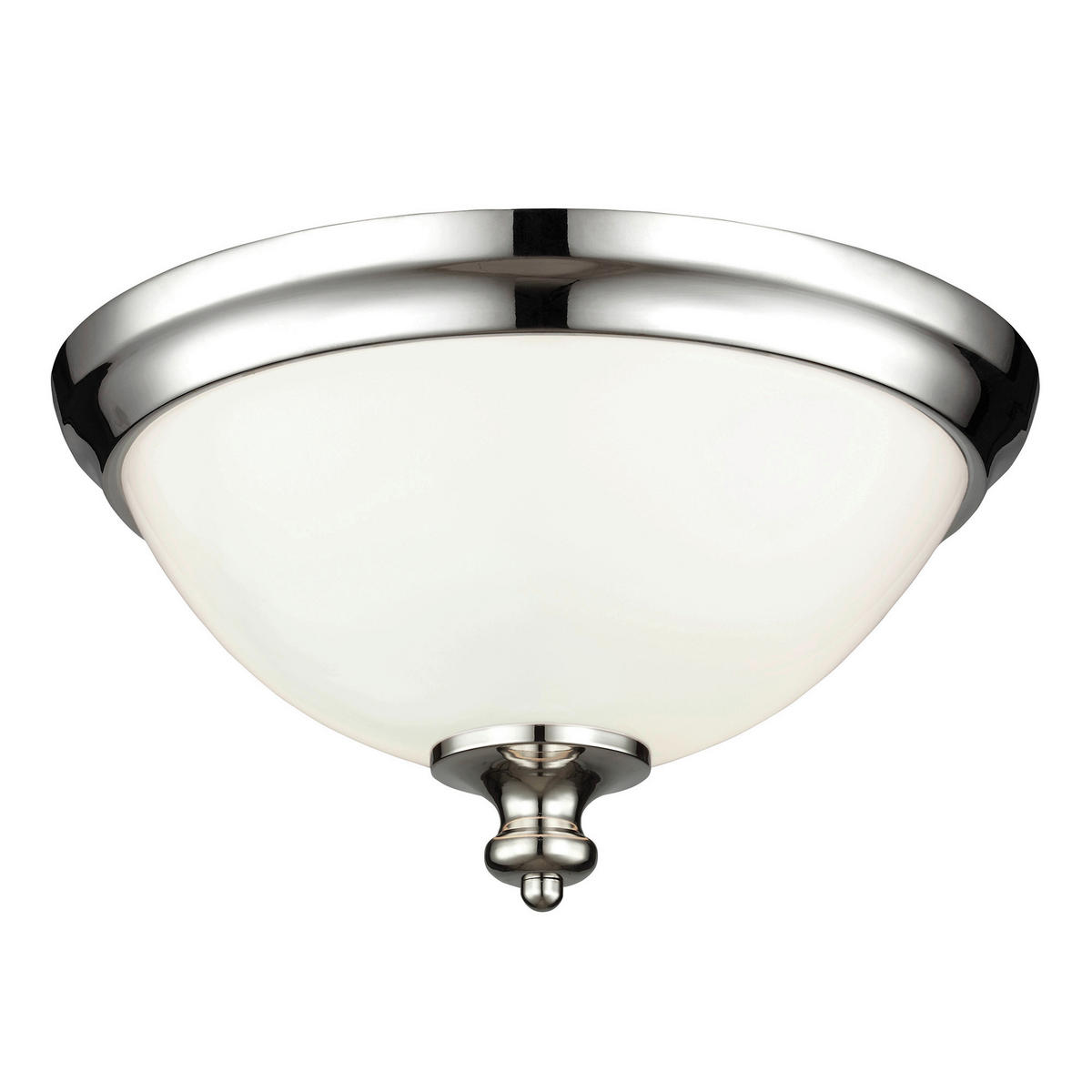 DECKENLEUCHTE  33/17.1 cm    - Nickelfarben, Konventionell, Glas/Metall (33/17.1cm) - Elstead Lighting