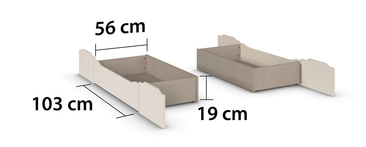 STAURAUMBETT 180/200 cm  in Champagner  - Champagner, MODERN, Holzwerkstoff/Textil (180/200cm) - Rauch Möbel