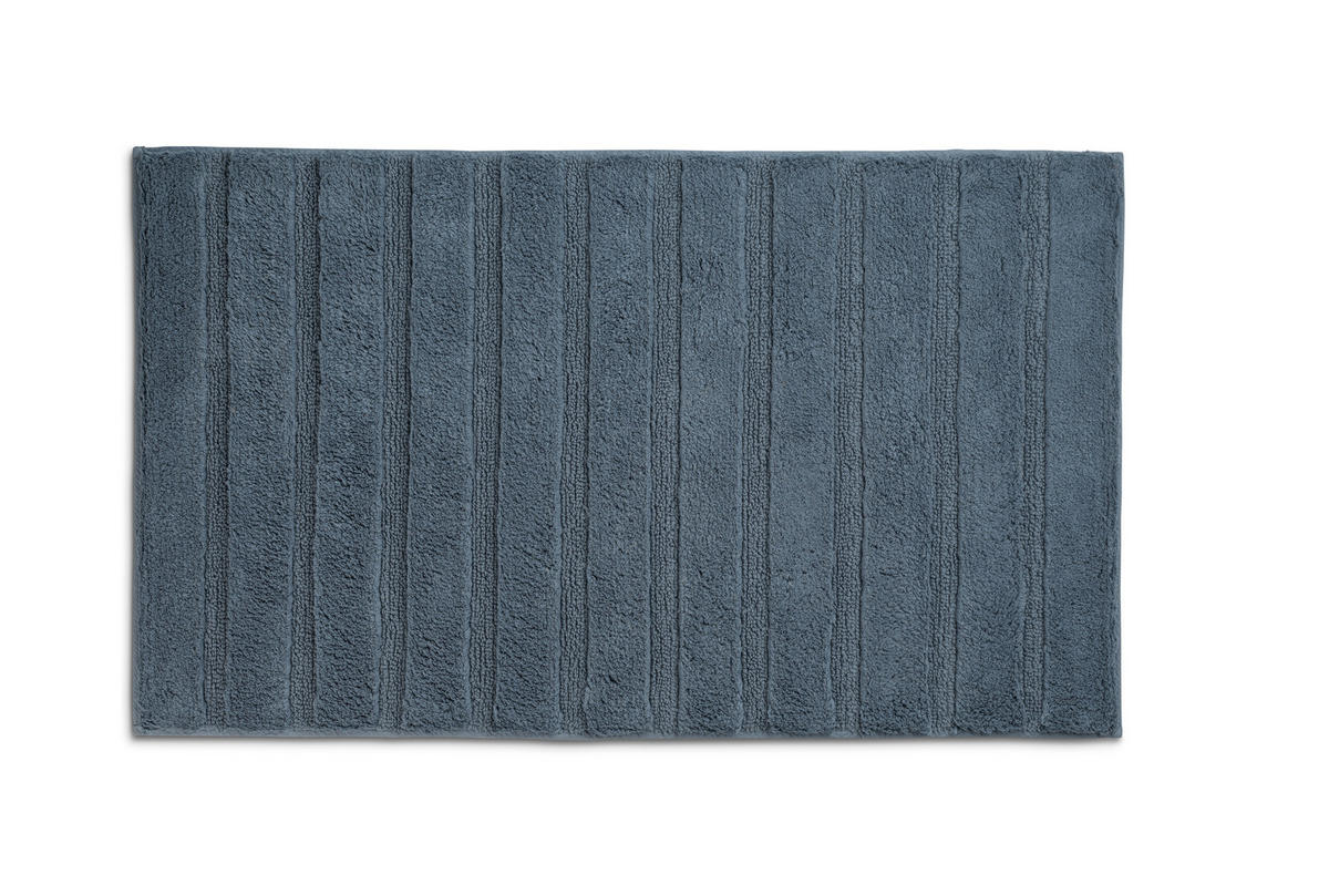 BADEMATTE Blau  - Blau, KONVENTIONELL, Textil (80/50/1,6cm) - Kela