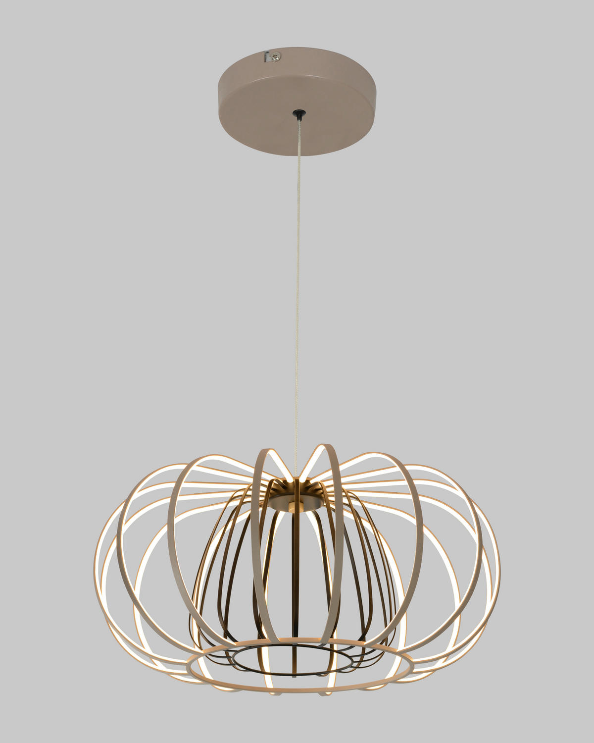 LED-PENDELLEUCHTE Salo 55/150 cm   - Sandfarben, Design, Metall (55/150cm)