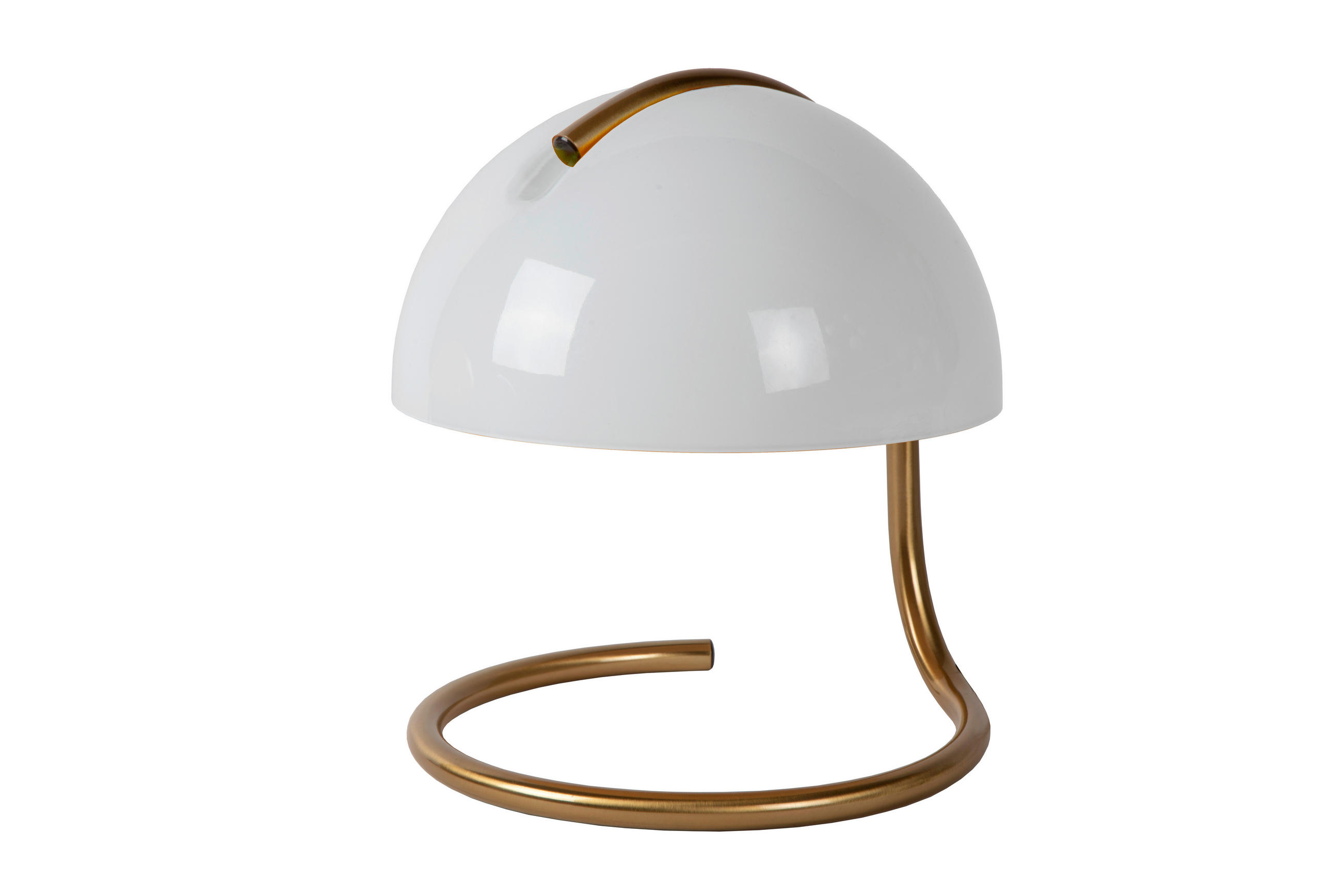 TISCHLEUCHTE Cato 23.5/23.5/25 cm   - Messingfarben/Weiß, Design, Glas/Metall (23.5/23.5/25cm) - Lucide