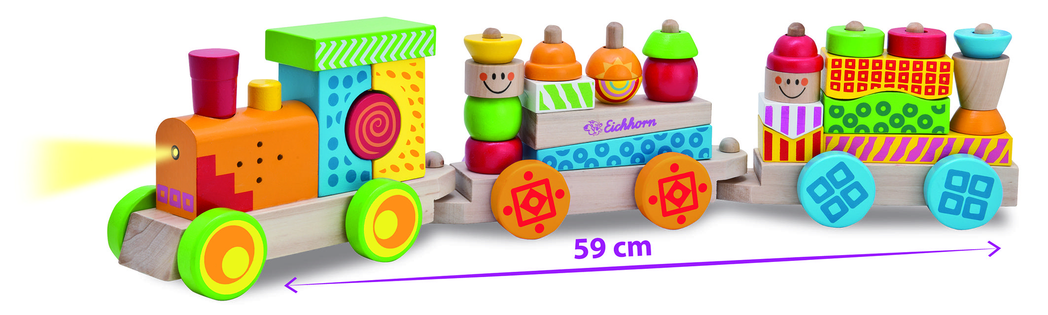 BAUSTEINE - Birkefarben/Multicolor, Basics, Holz (9/60,5/14cm) - Simba