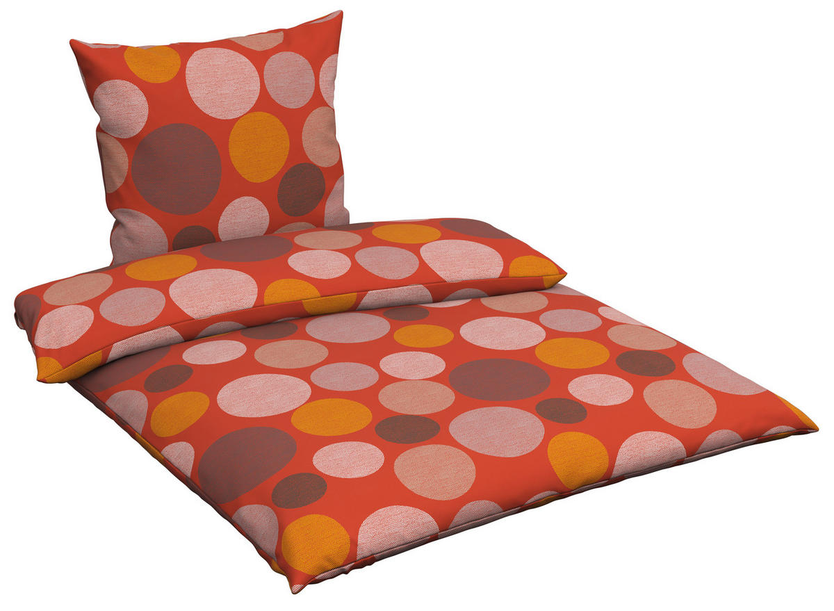 BETTWÄSCHE 135/200 cm  - Orange, Textil (135/200cm) - Novel