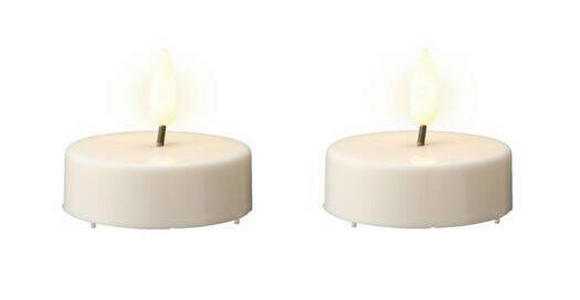 TEELICHT MIT LED - Creme, Basics, Kunststoff (6/5,5cm) - Ambia Home