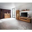 WOHNWAND  in Eichefarben  300/204/50 cm  - Eichefarben/Anthrazit, Natur, Glas/Holz (300/204/50cm) - Linea Natura