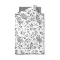 ÁGYNEMŰHUZAT-GARNITÚRA 140/200 cm  - fehér/szürke, Basics, textil (140/200cm) - Fleuresse