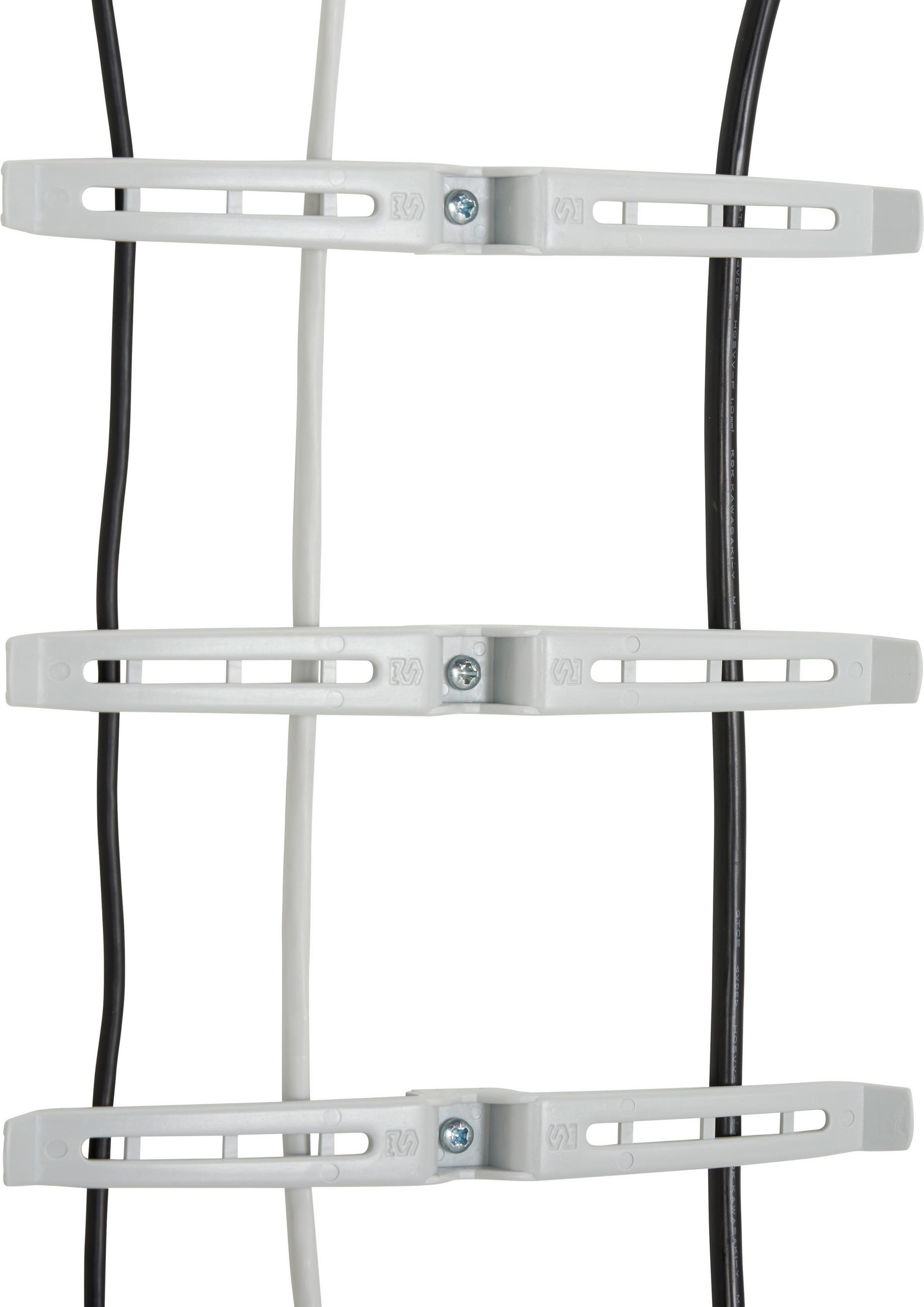 KABELHALTER - Hellgrau, Design, Kunststoff (21,5/1,5/2cm)