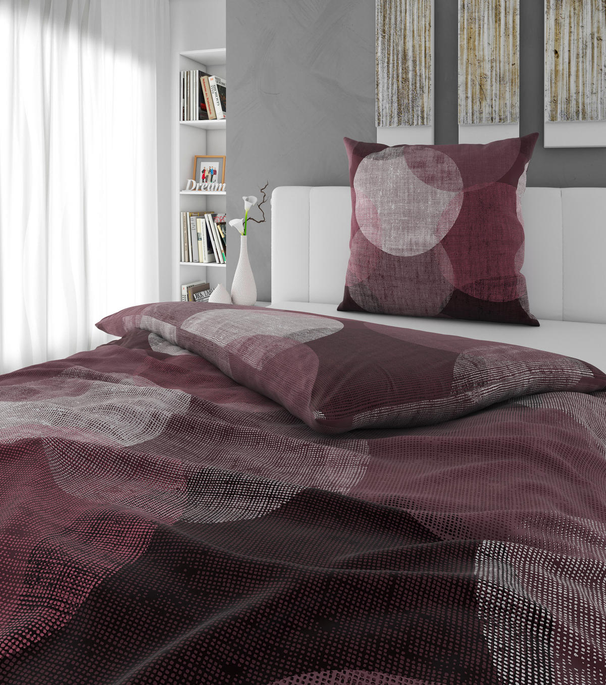 BETTWÄSCHE Flanell 155/220 cm  - Mauve, Textil (155/220cm) - Esposa