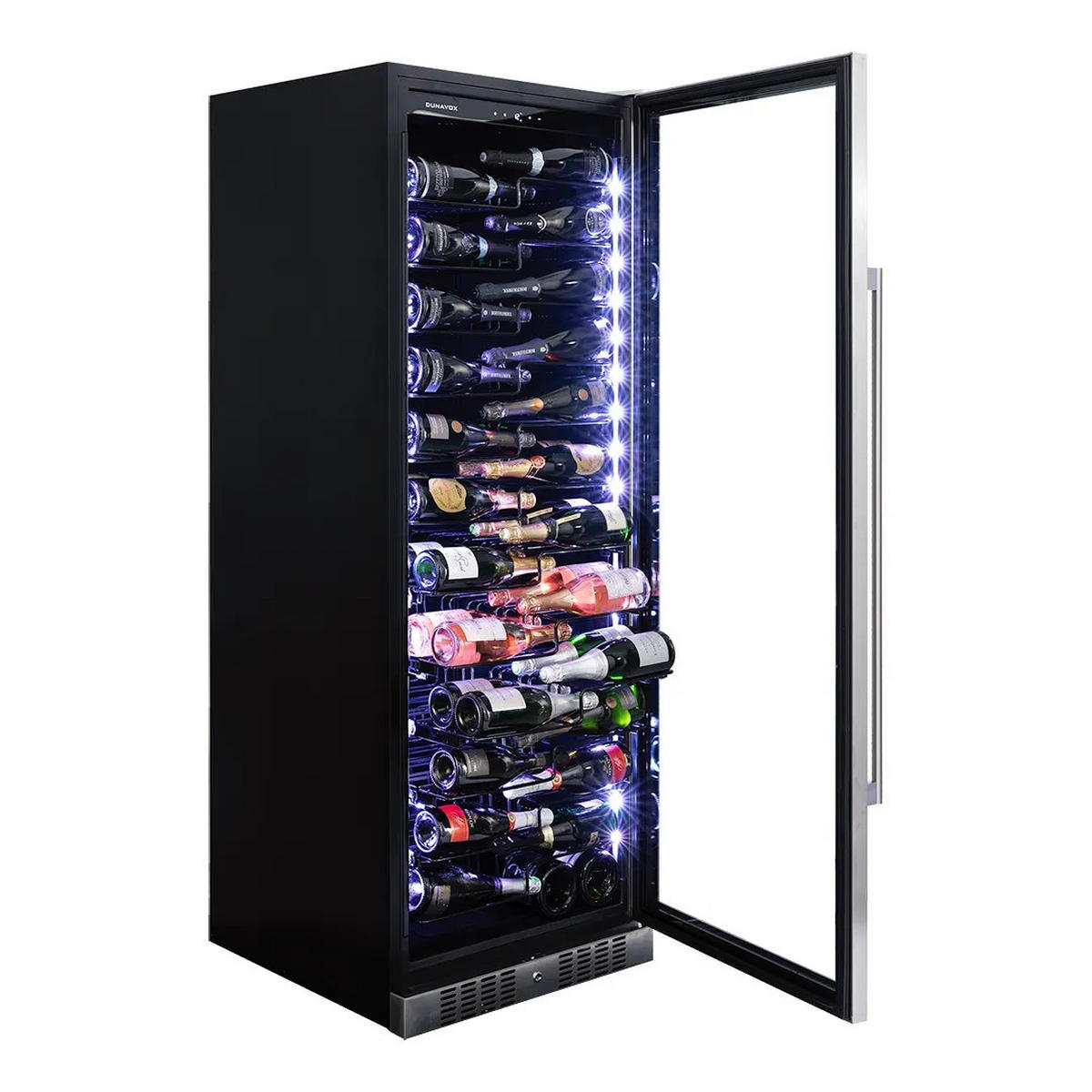 WEINKÜHLSCHRANK DX-143.468SS  - Edelstahlfarben, Basics, Glas/Metall (65,5/183,5/68cm)