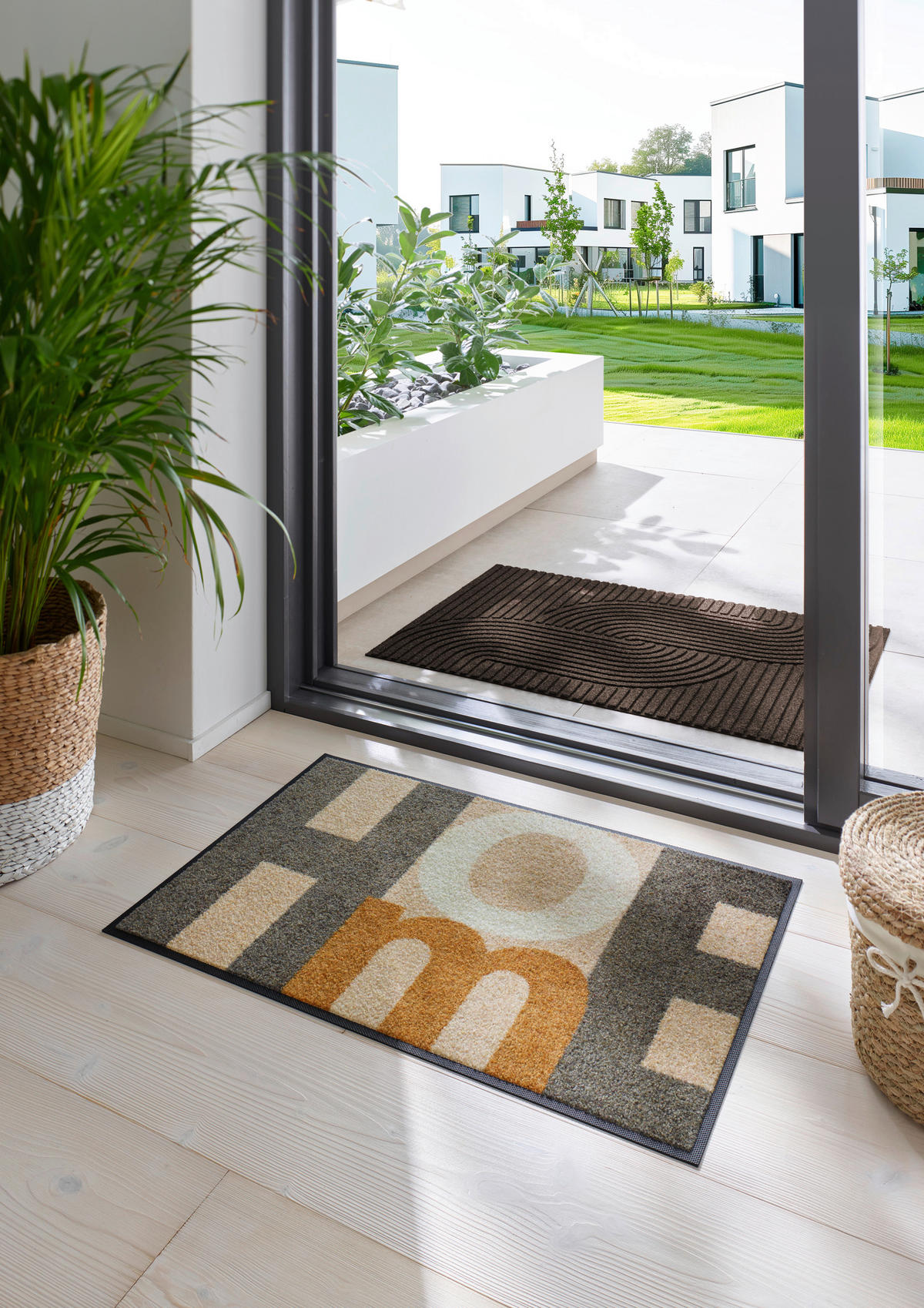 FUßMATTE 60/90 cm Loop dark brown  - Braun, Design, Kunststoff/Textil (60/90cm) - wash+dry