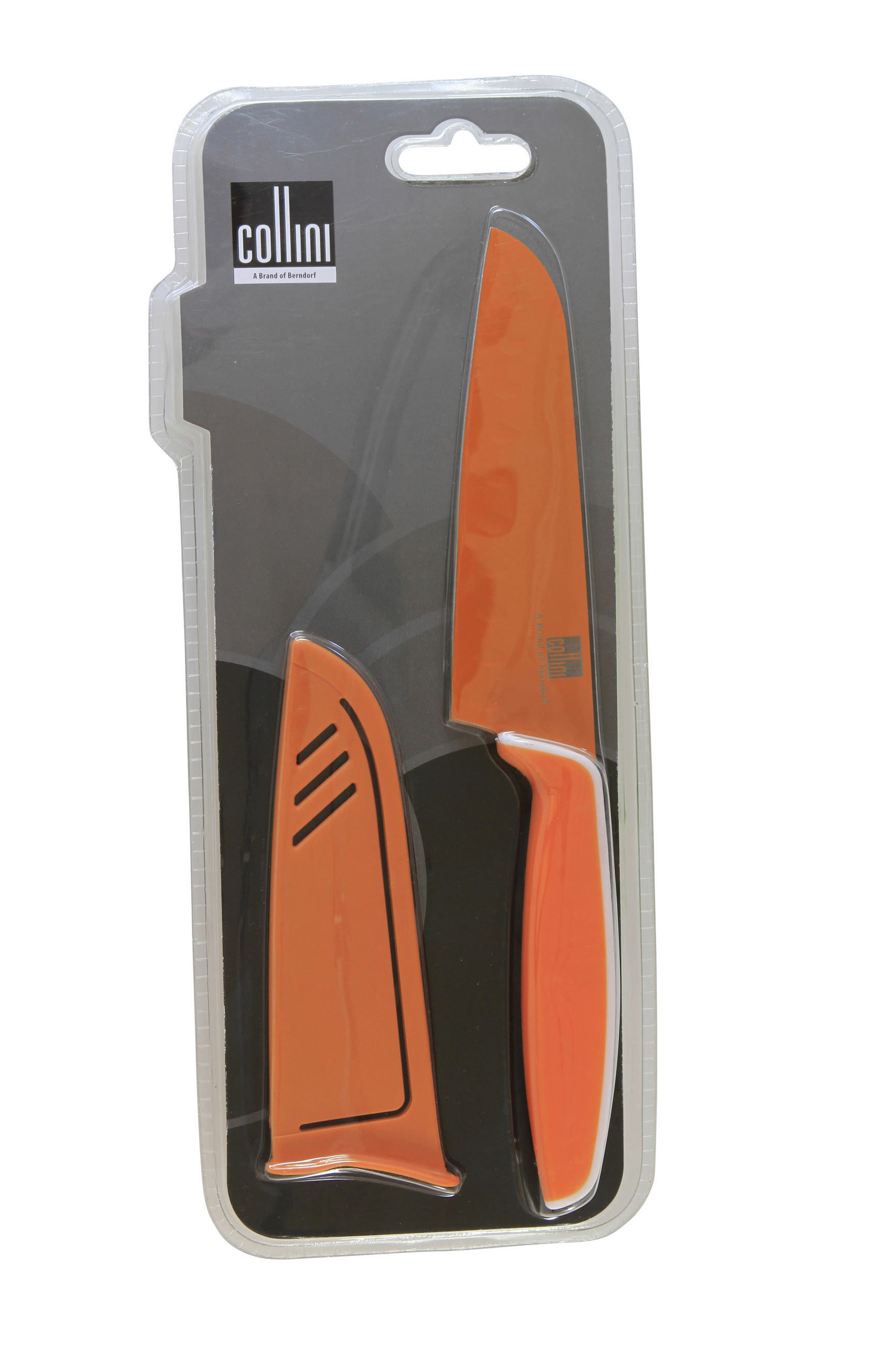 CUȚIT SANTOKU 12,7 cm  - portocaliu, Basics, plastic/metal (12,7cm)