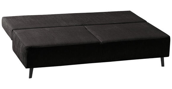 SCHLAFSOFA Spicy in Cord Anthrazit, Grau  - Anthrazit/Schwarz, MODERN, Textil/Metall (193/85/88cm) - Novel