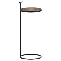 BEISTELLTISCH 26/26/64 cm Schwarz, Messingfarben rund  - Messingfarben/Schwarz, Design, Metall (26/26/64cm) - Livetastic