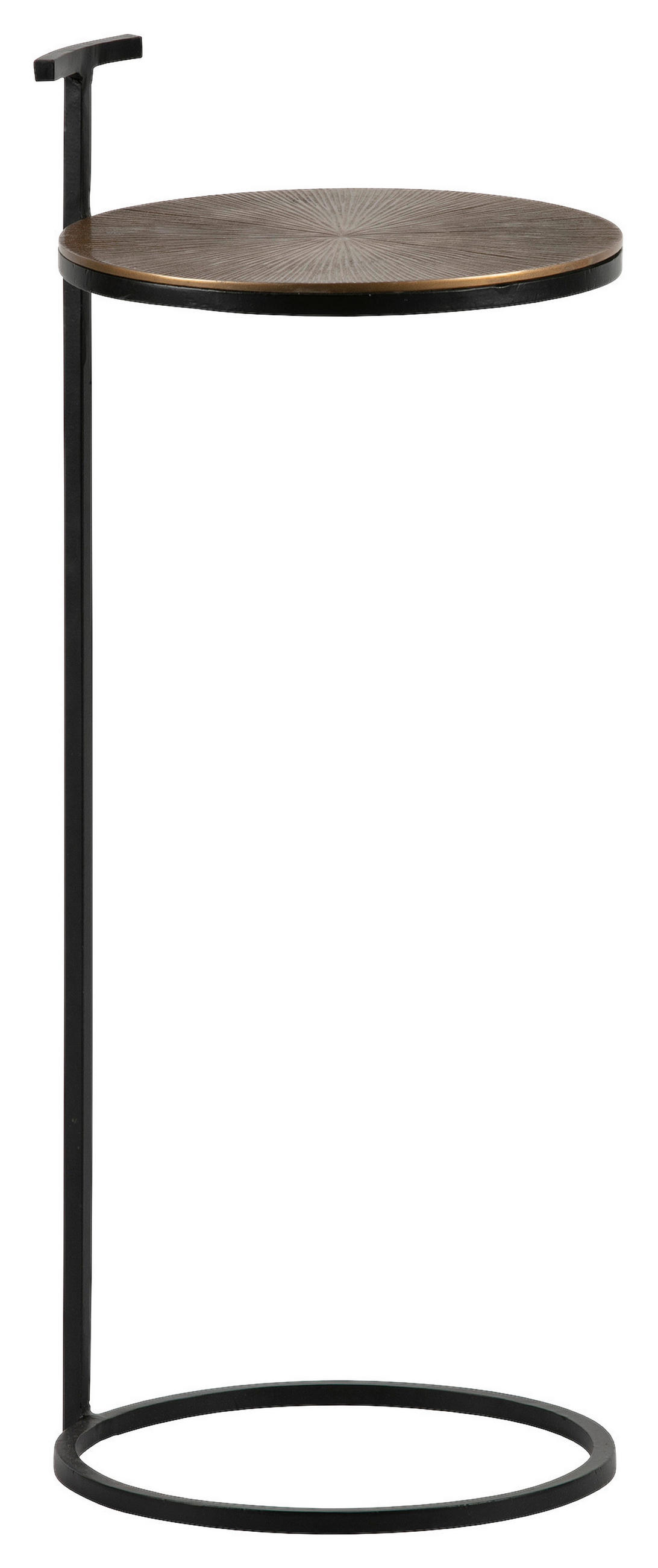 BEISTELLTISCH 26/26/64 cm Schwarz, Messingfarben rund  - Messingfarben/Schwarz, Design, Metall (26/26/64cm) - Livetastic