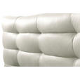 POLSTERBETT 180/200 cm,  in Creme, gepolstertes Kopfteil,  - Creme/Schwarz, Design, Leder/Metall (180/200cm) - Esposa