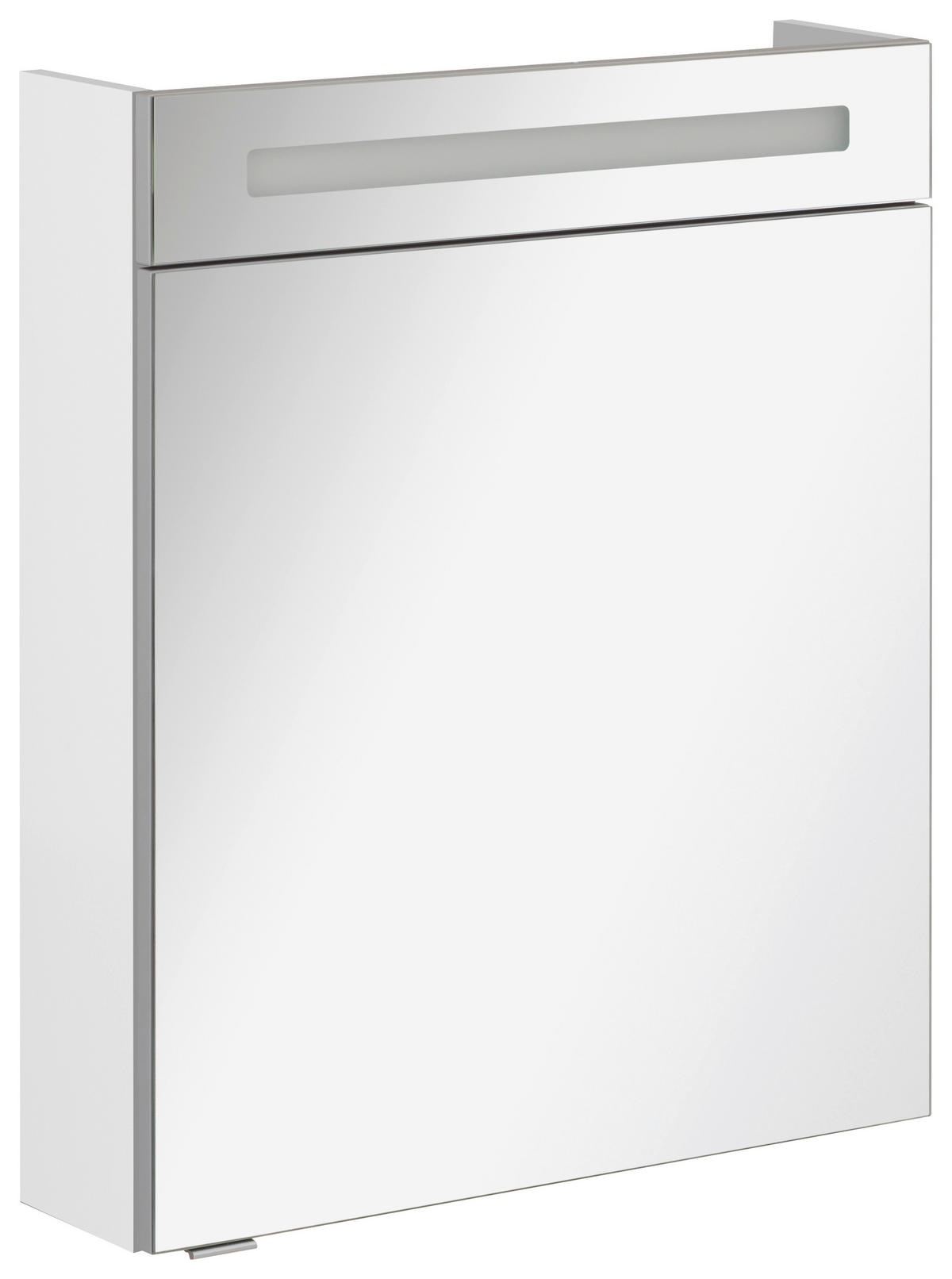 SPIEGELSCHRANK 60/71/16 cm  - Alufarben/Weiß, MODERN, Glas/Holzwerkstoff (60/71/16cm) - MID.YOU