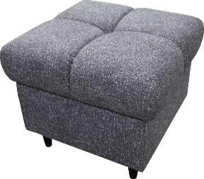 HOCKER Velours Grau  - Schwarz/Grau, MODERN, Holz/Textil (52/45/52cm) - Lomoco