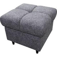 HOCKER Velours Grau  - Schwarz/Grau, MODERN, Holz/Textil (52/45/52cm) - Lomoco