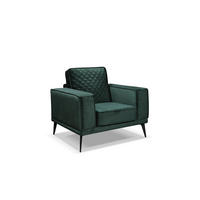 FOTELJA drvo, metal, tekstil  tamno zelena   - tamno zelena/crna, Trend, drvo/metal (96/84/88cm) - Xora