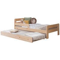 Bett Bennet mit Ausziehbett 90/200 cm Naturfarben  - Naturfarben, Modern, Holz (90/200cm) - MID.YOU