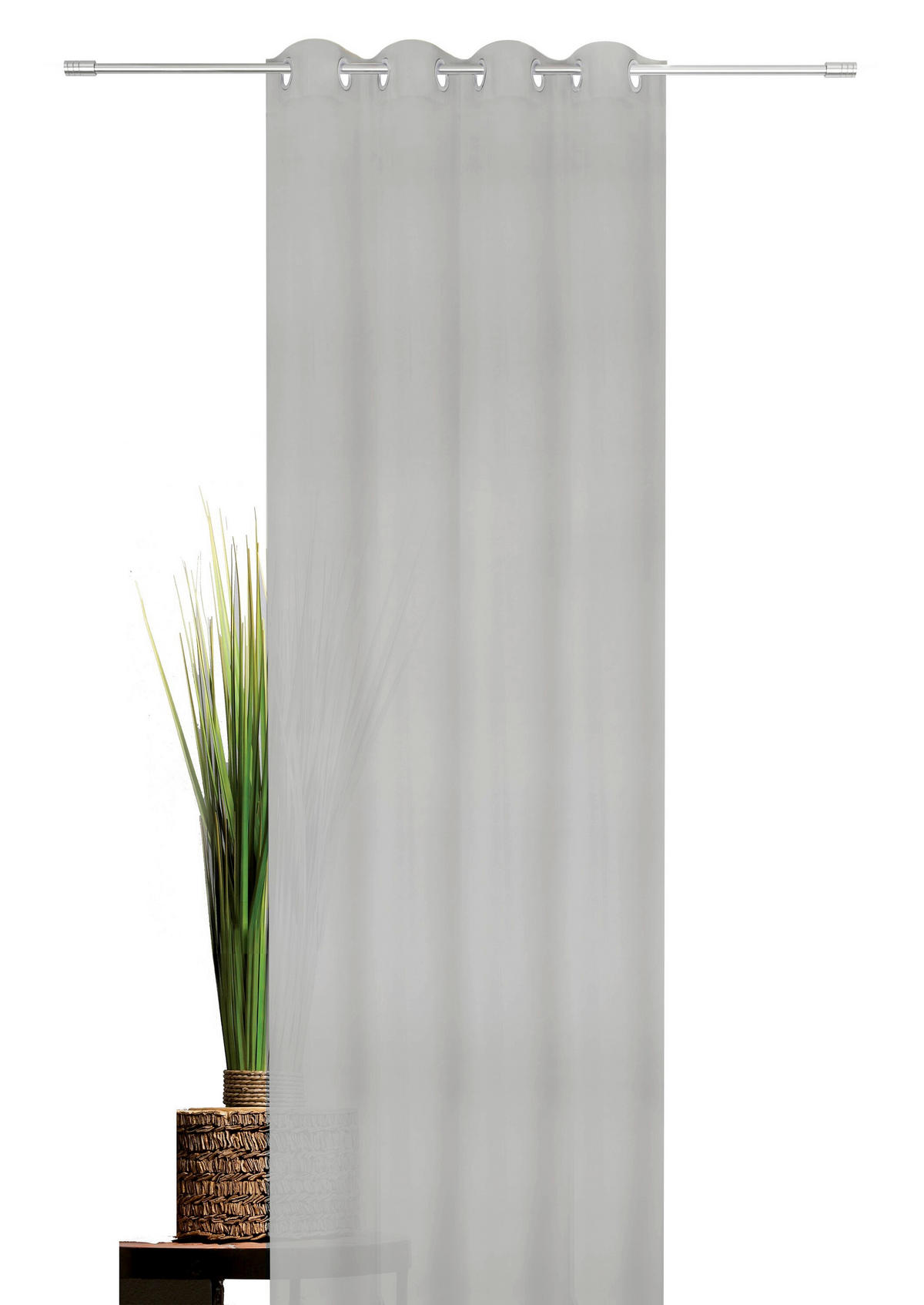 ÖSENSCHAL halbtransparent 135/245 cm   - Grau, Basics, Textil (135/245cm)