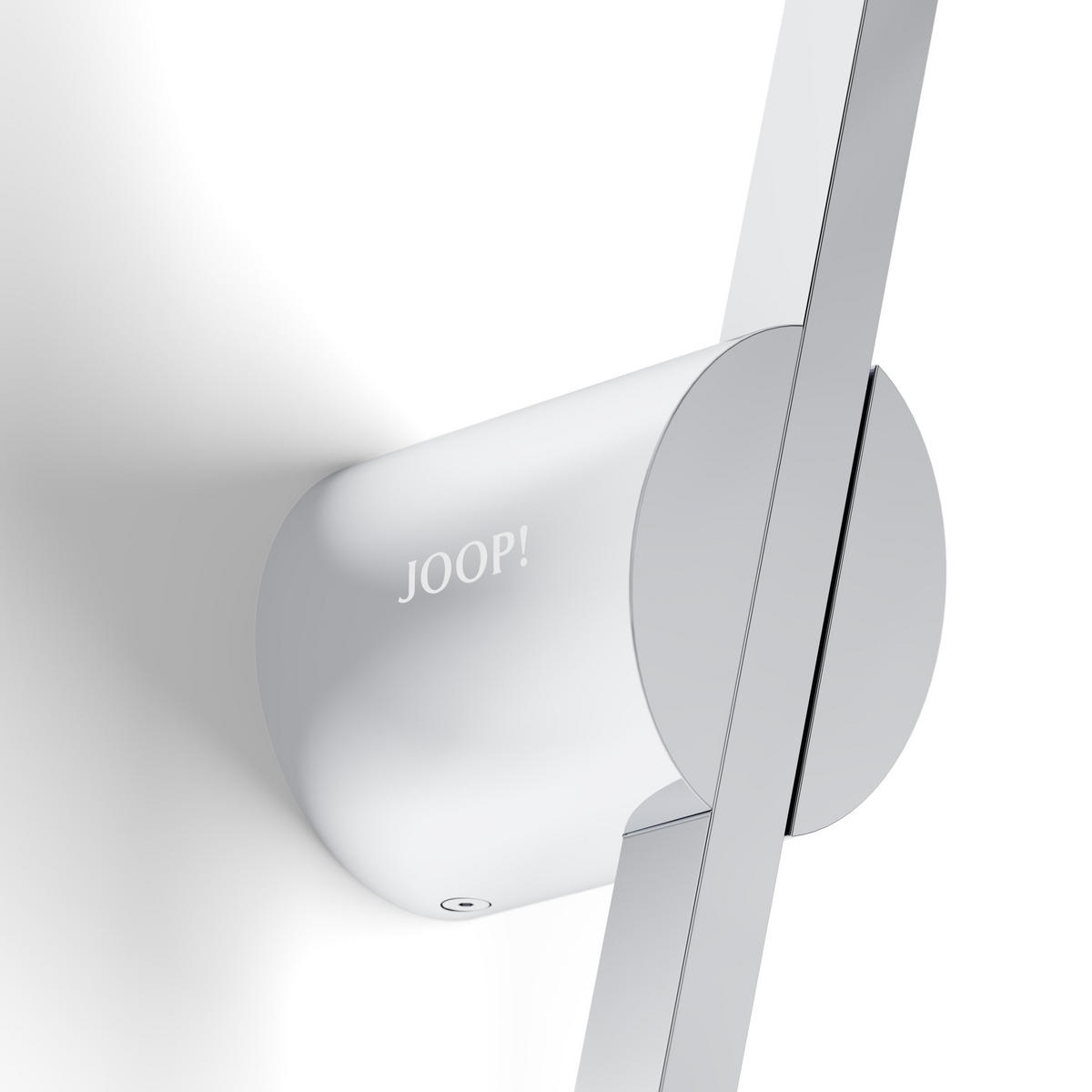 LED-WANDLEUCHTE 8/43,1/3,85 cm   - Chromfarben/Weiß, Design, Kunststoff/Metall (8/43,1/3,85cm) - Joop!