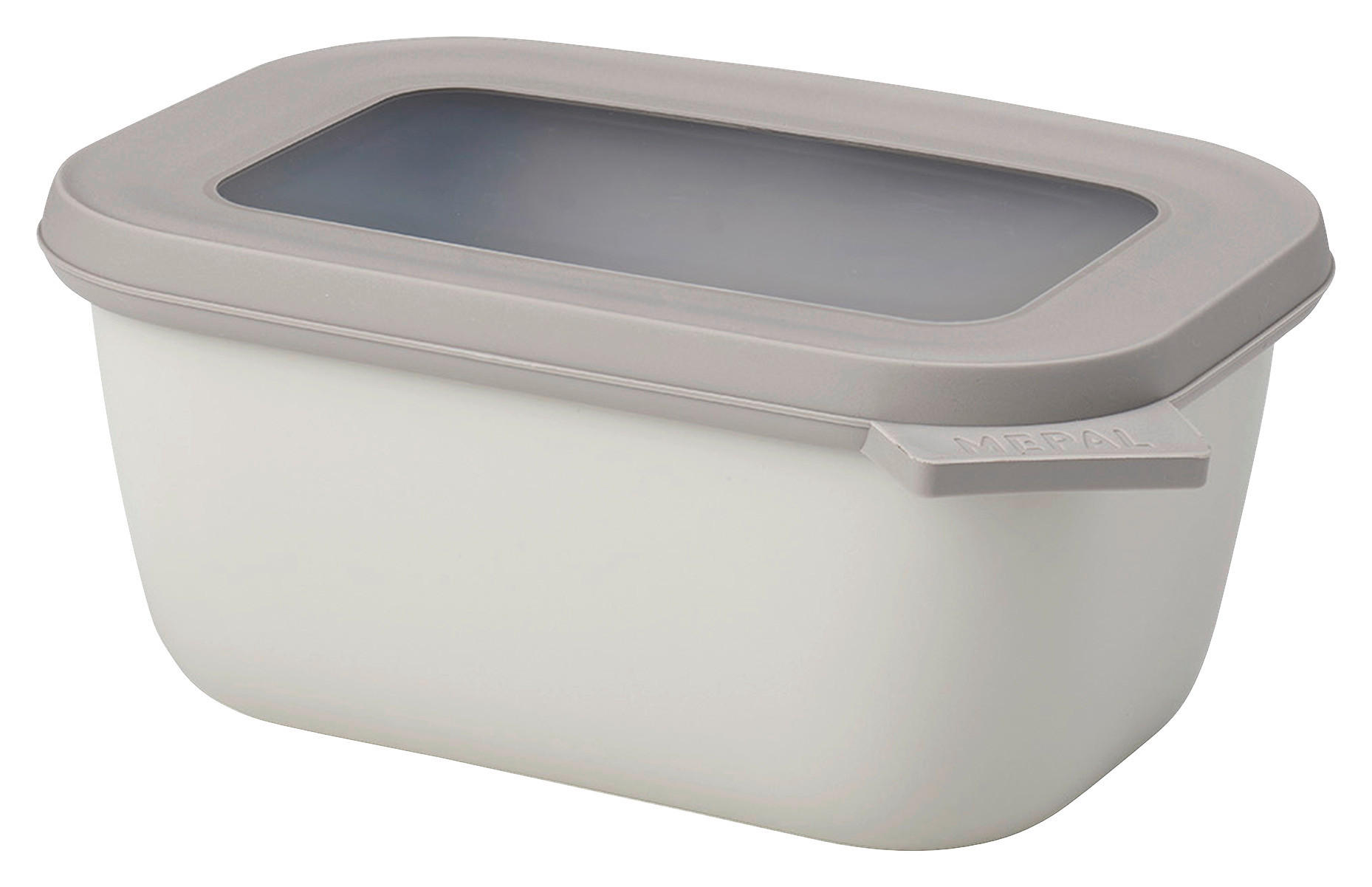 VORRATSDOSE CIRQULA 1,5 L  - Hellgrau/Weiß, Basics, Kunststoff (1,5cm) - Mepal