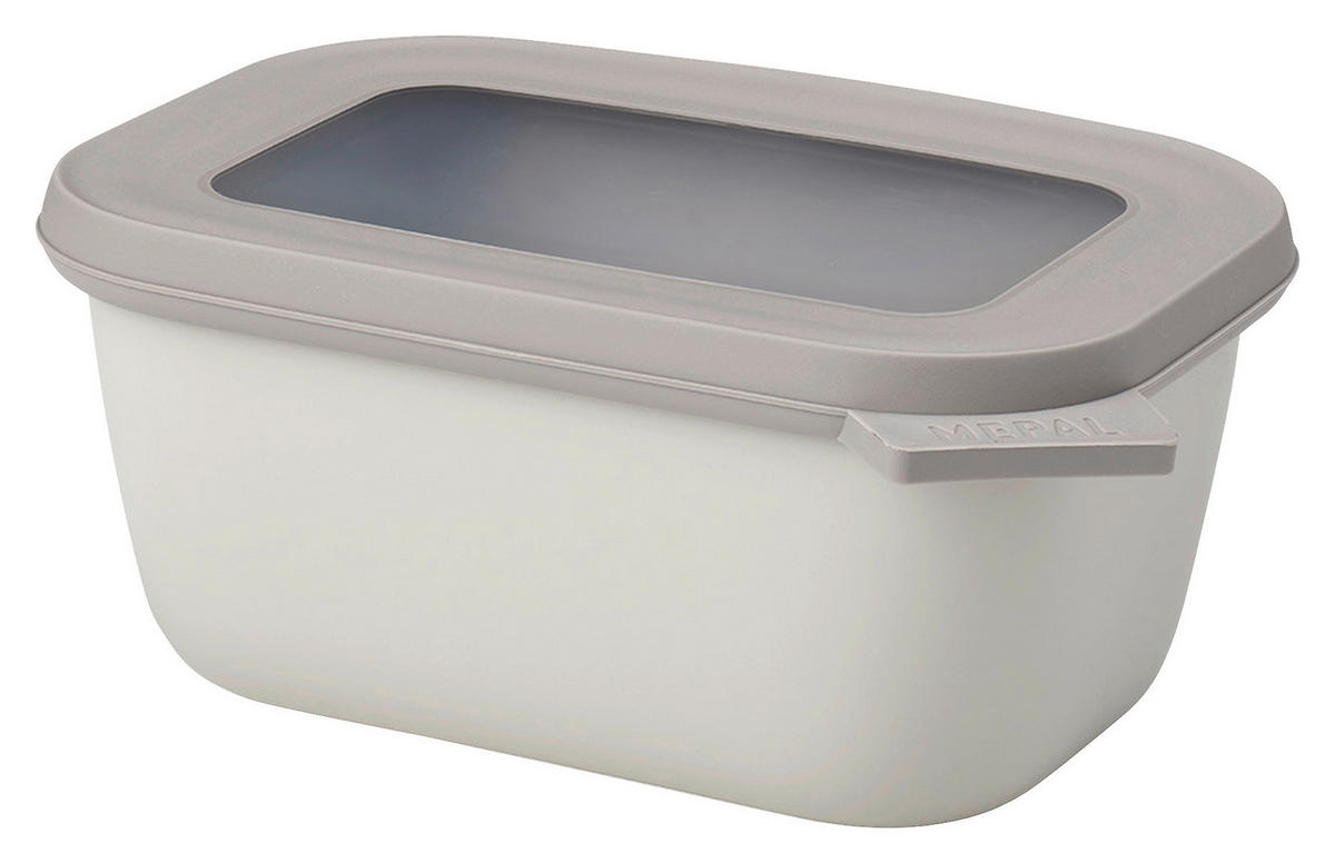 VORRATSDOSE CIRQULA 1,5 L  - Hellgrau/Weiß, Basics, Kunststoff (1,5cm) - Mepal