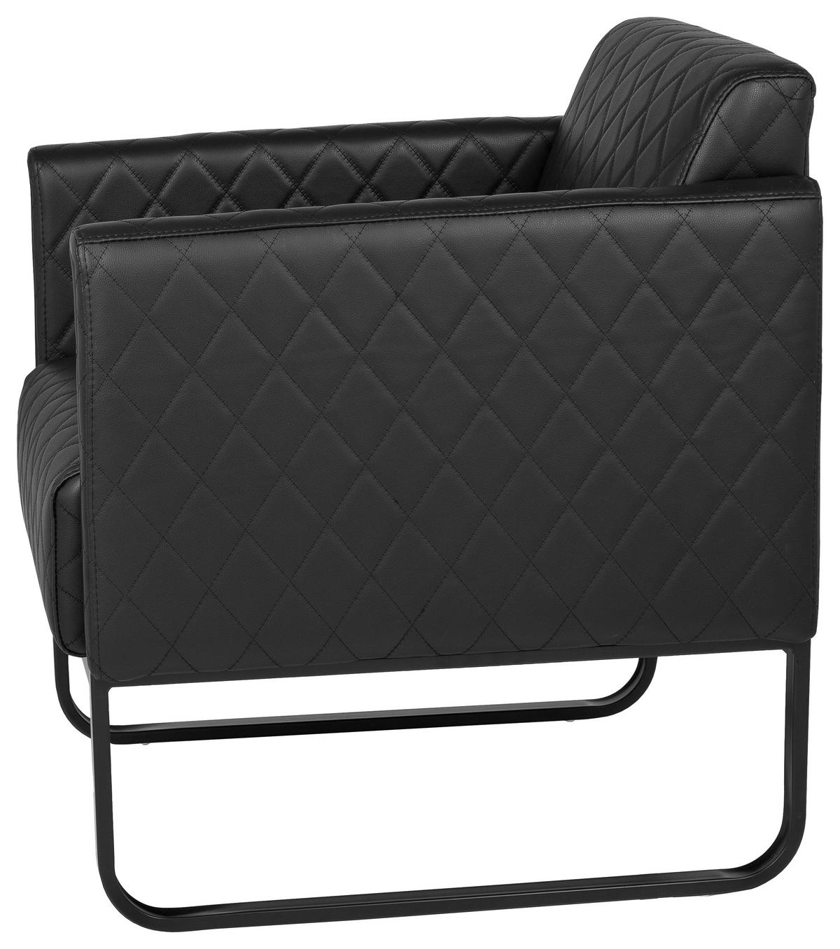 FOTELJ,  črna tekstil - črna, Moderno, kovina/tekstil (67/78/71cm) - MID.YOU