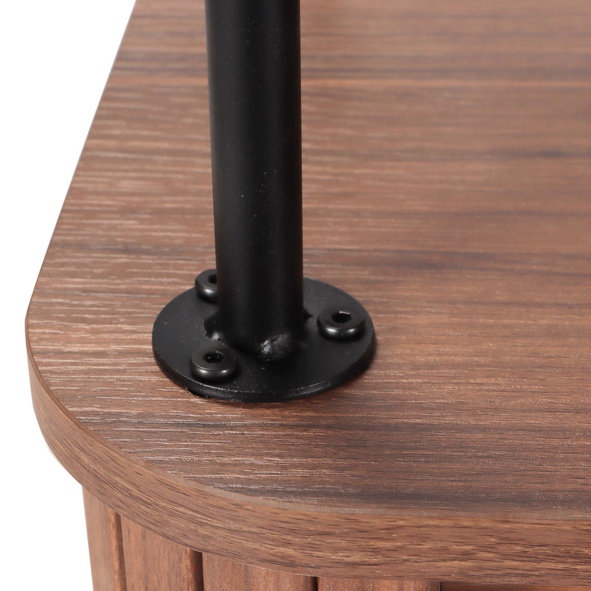 NACHTTISCH 45/55/40 cm  - Walnussfarben/Schwarz, Design, Holzwerkstoff/Metall (45/55/40cm) - Livetastic