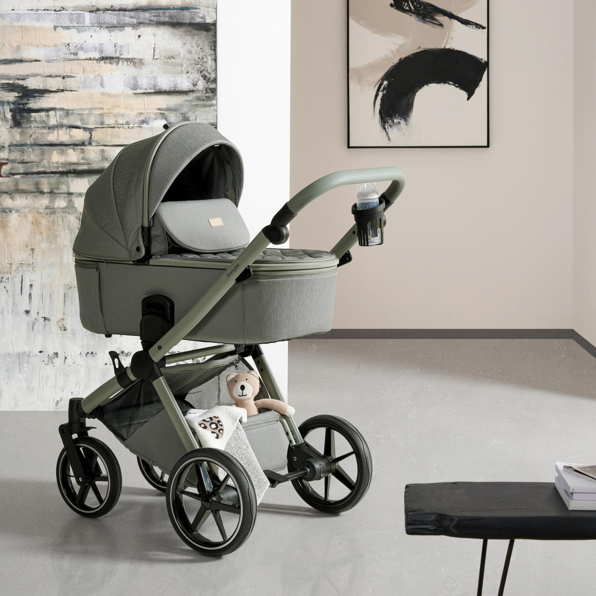 KINDERWAGENSET  - Mintgrün, Trend, Kunststoff/Textil (100/59/106cm) - Jimmylee