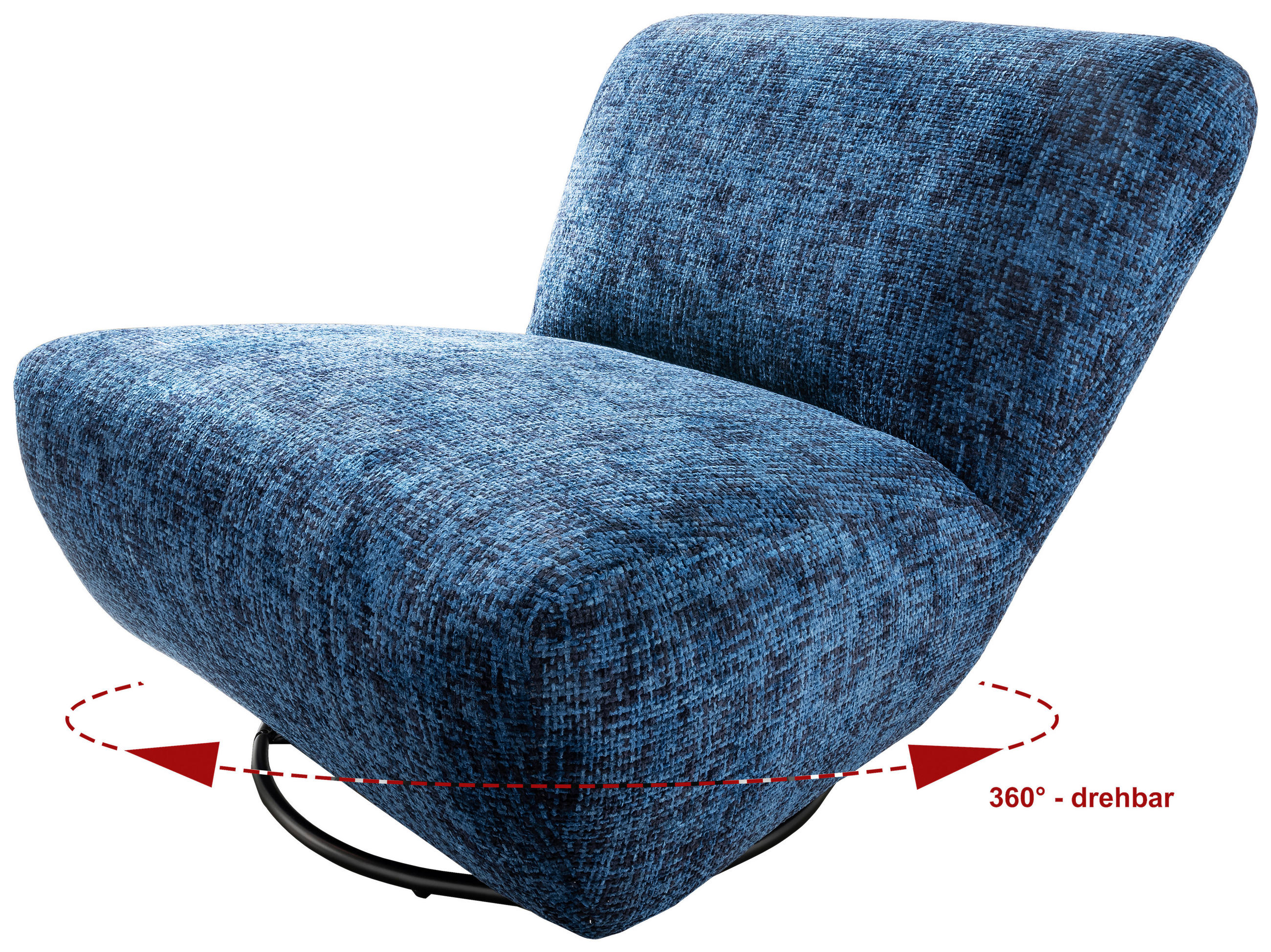 Thumbnail - Livetastic Xxl-Sessel Cremallo, Blau, Textil, Uni, 95x77x94 cm, Made in EU, Stoffauswahl, erweiterbar (Typenauswahl), Si...