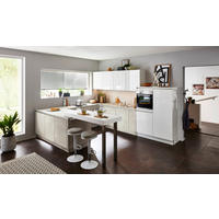 EINBAUKÜCHE LUCCA  - Weiß/Grau, MODERN, Holzwerkstoff - Nolte Küchen