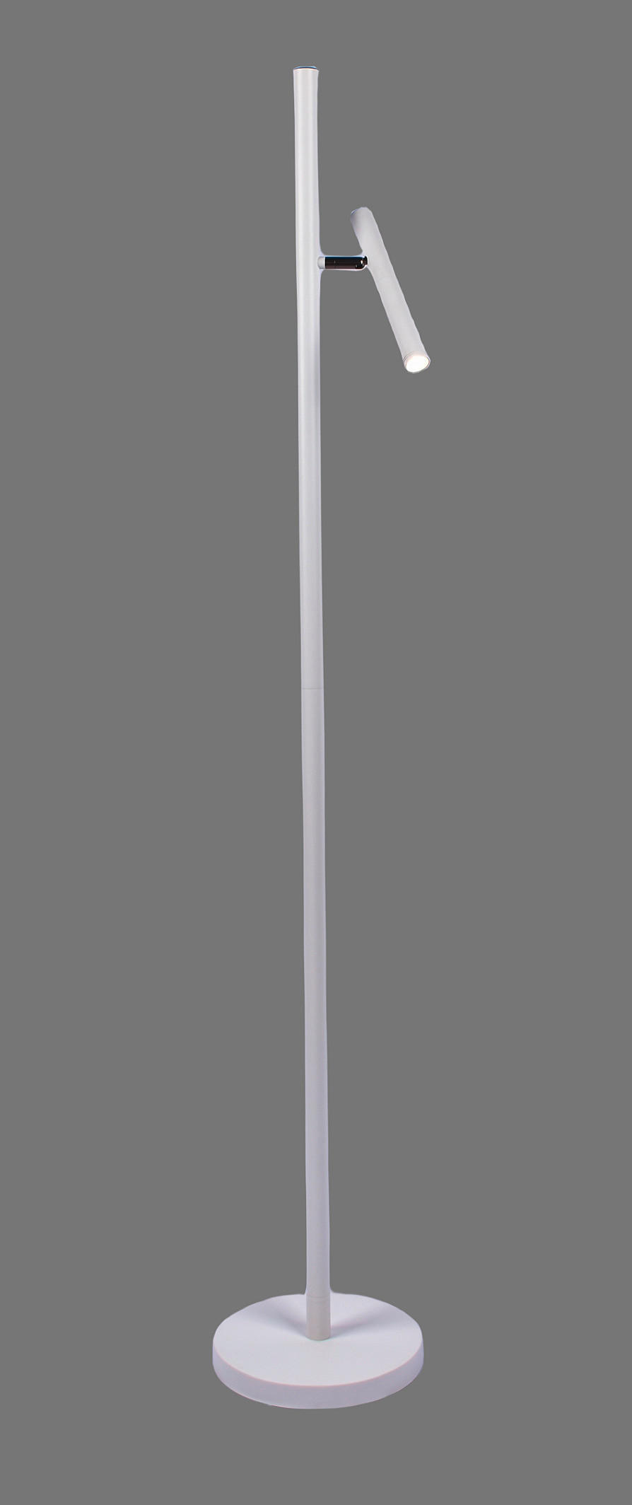AKKU-STEHLEUCHTE    - Weiß, Design, Metall (163cm) - Hell