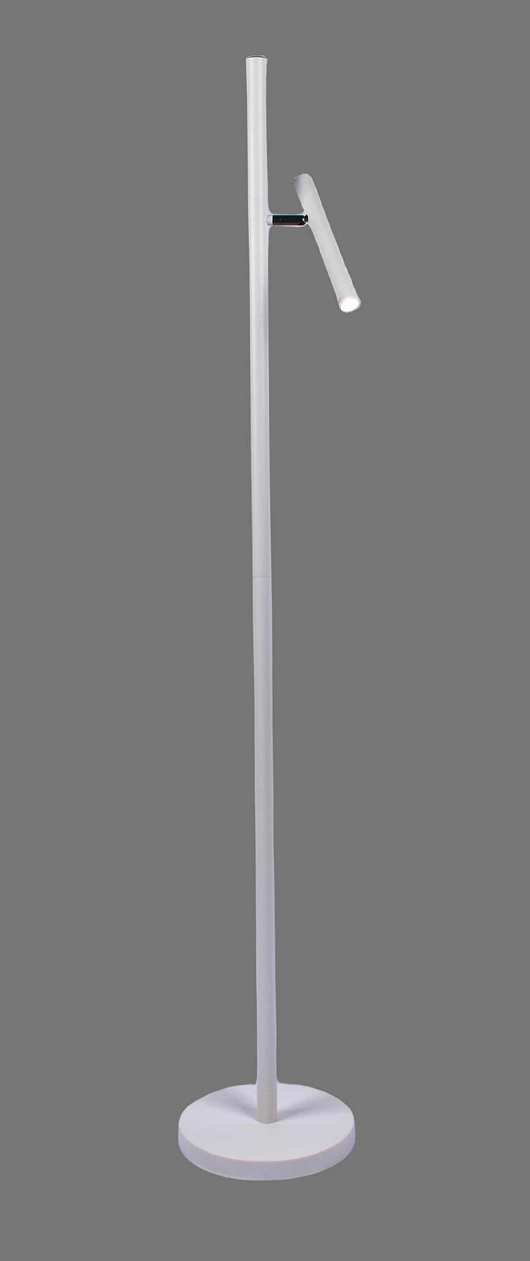 AKKU-STEHLEUCHTE    - Weiß, Design, Metall (163cm) - Hell