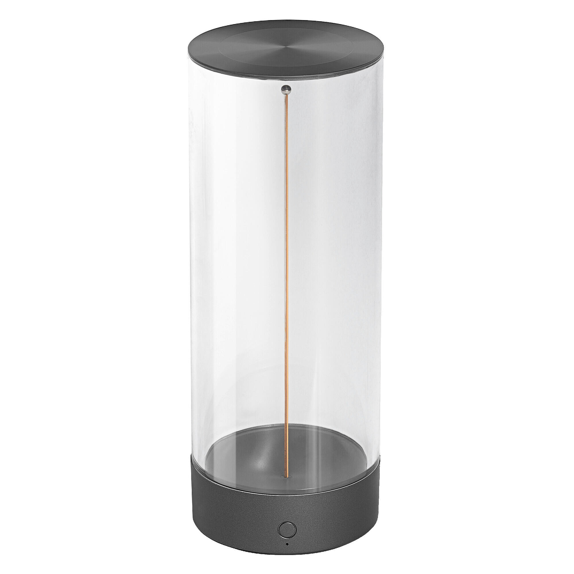 AKKU-TISCHLEUCHTE Decor Filament 9/24 cm   - Transparent/Dunkelgrau, Basics, Kunststoff (9/24cm) - Ledvance