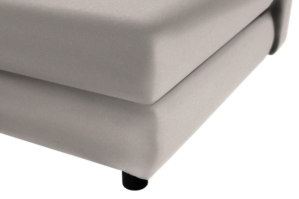 SCHLAFSOFA Webstoff Grau  - Schwarz/Grau, Design, Kunststoff/Textil (197/77/81cm) - home24