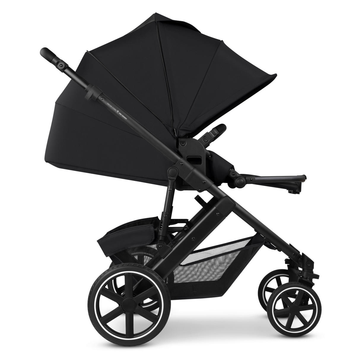 KINDERWAGENSET Salsa Core All in One  - Schwarz, Basics, Textil/Metall (63/123/97cm) - ABC Design