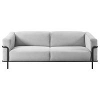 2,5-SITZER in Cord Grau  - Schwarz/Grau, Design, Textil/Metall (216/67/96cm) - Johann Jakob