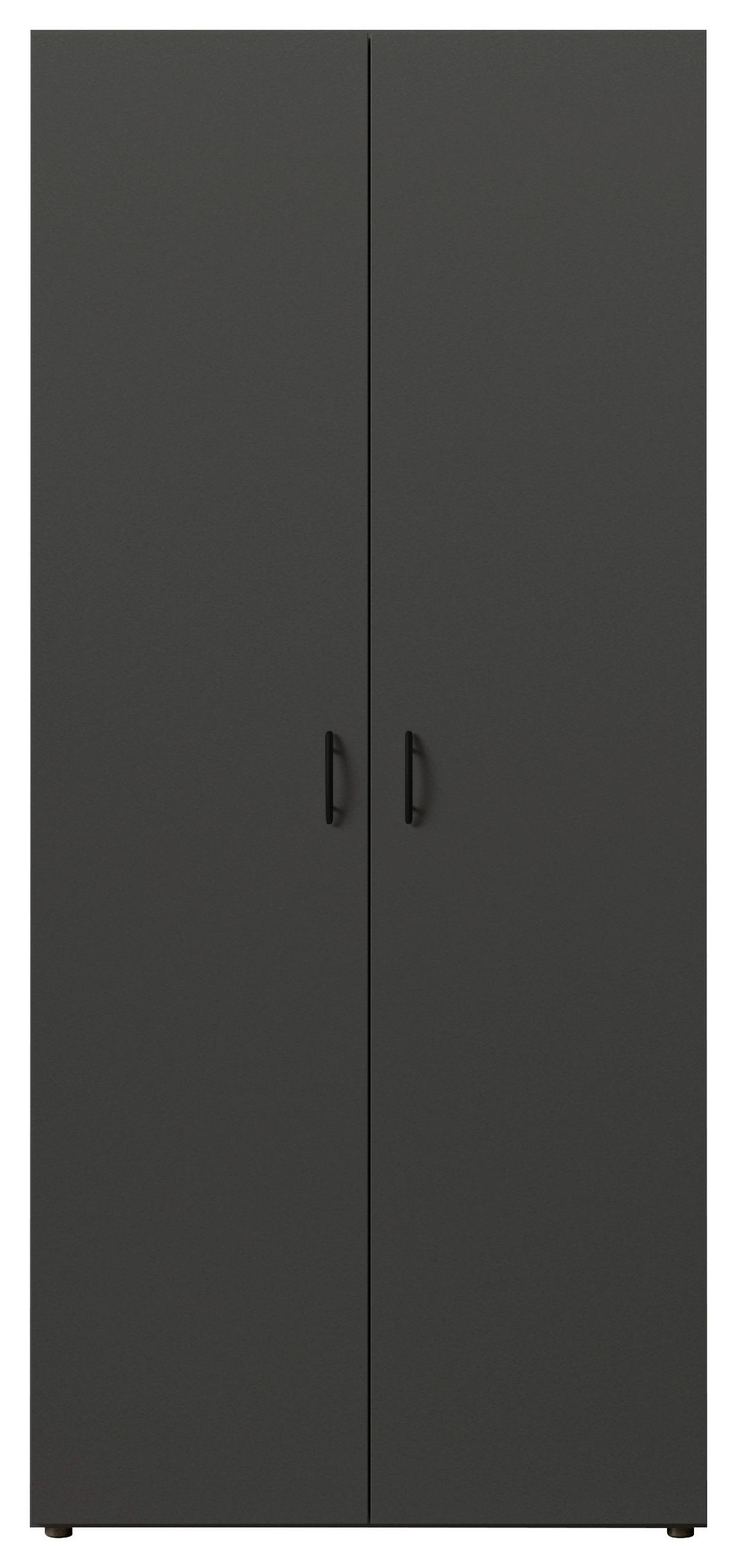 Dulap Cu Uși Rotative, 81/176/51,1 cm, grafit - grafit/negru, Modern, plastic/material pe bază de lemn (81/176/51,1cm) - Livetastic