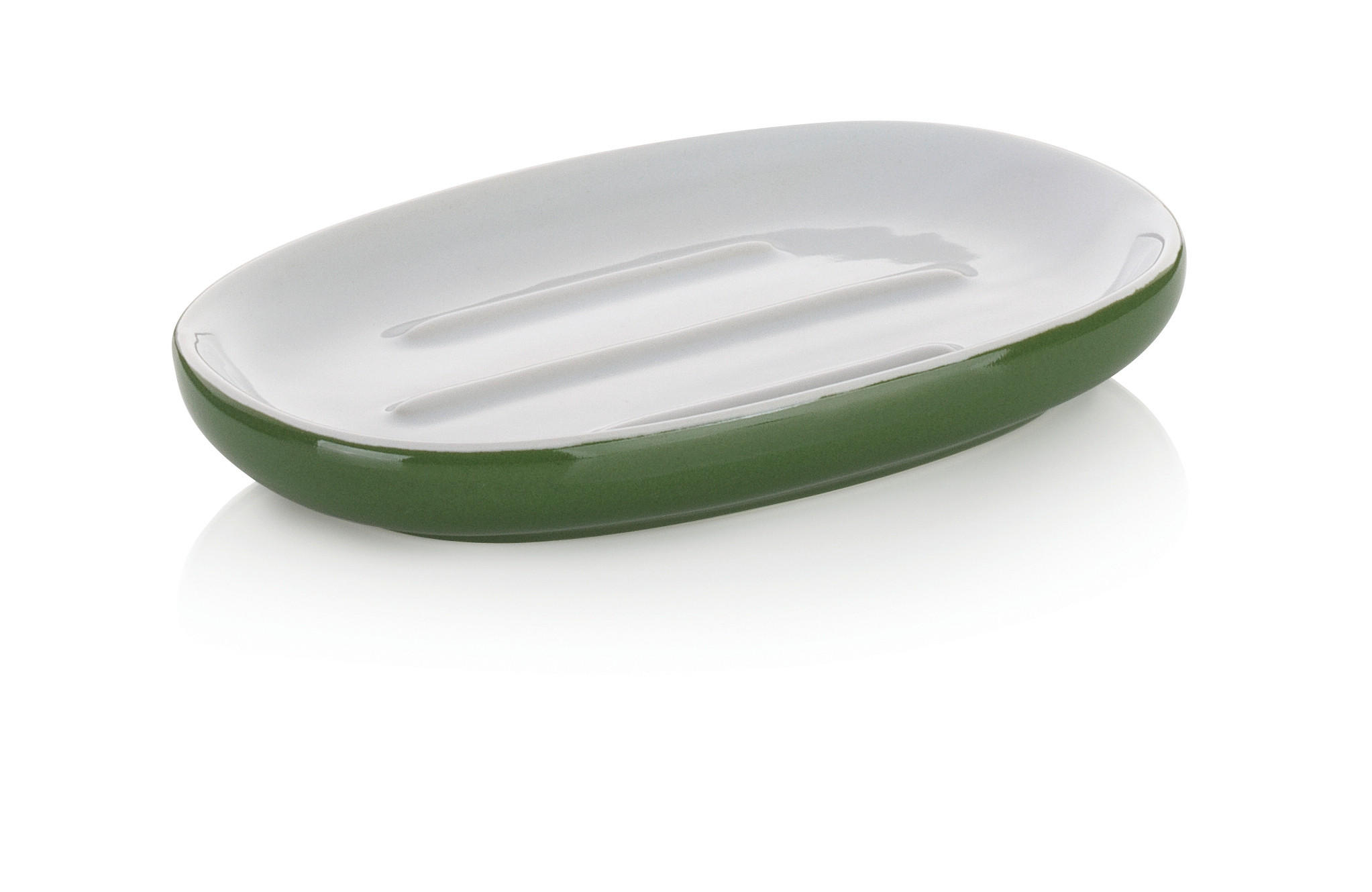 SEIFENSCHALE Keramik  - Grün, Basics, Keramik (8,5/2/13,5cm) - Kela