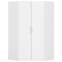 DREHTÜRENSCHRANK 117/210/54 cm,  in Weiß, 2-türig  - Alufarben/Weiß, KONVENTIONELL, Holzwerkstoff/Kunststoff (117/210/54cm) - home24