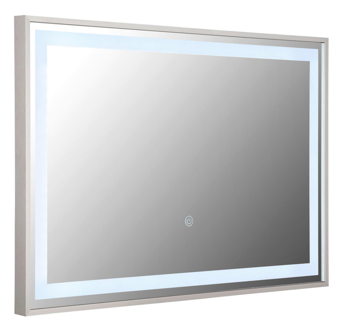 ZRCADLO S OSVĚTLENÍM, 60/40/2,8 cm - Basics, kov/plast (60/40/2,8cm) - Globo