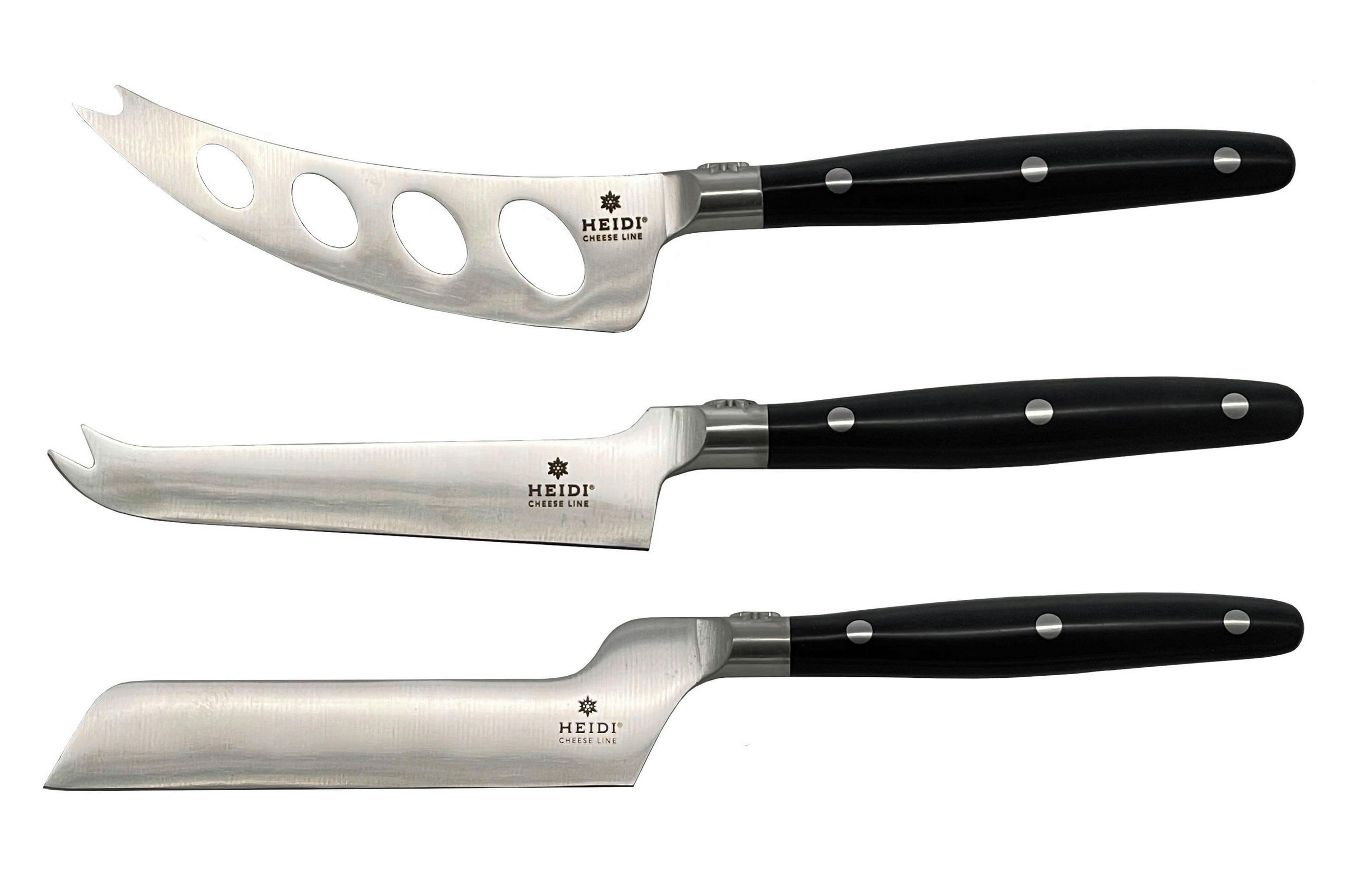 KÄSEMESSERSET Heidi Cheese Line: Edelweiss  - Schwarz, Basics, Kunststoff/Metall - Heidi Cheese Line