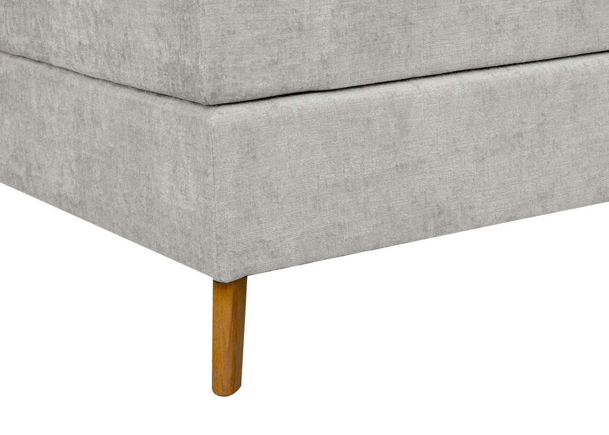 BOXSPRINGBETT 160/200 cm  in Hellgrau  - Eichefarben/Hellgrau, Konventionell, Holz/Textil (160/200cm) - Carryhome
