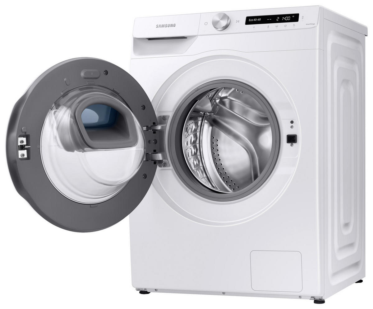 WASCHMASCHINE WW80T554ATW/S2   - Schwarz/Weiß, Basics, Glas/Kunststoff (60/85/55cm) - Samsung