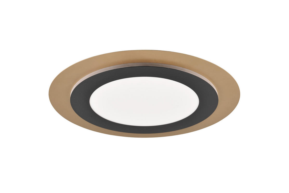 LED-DECKENLEUCHTE  45/4,2 cm    - Goldfarben/Schwarz, Basics, Metall (45/4,2cm) - Trio Leuchten